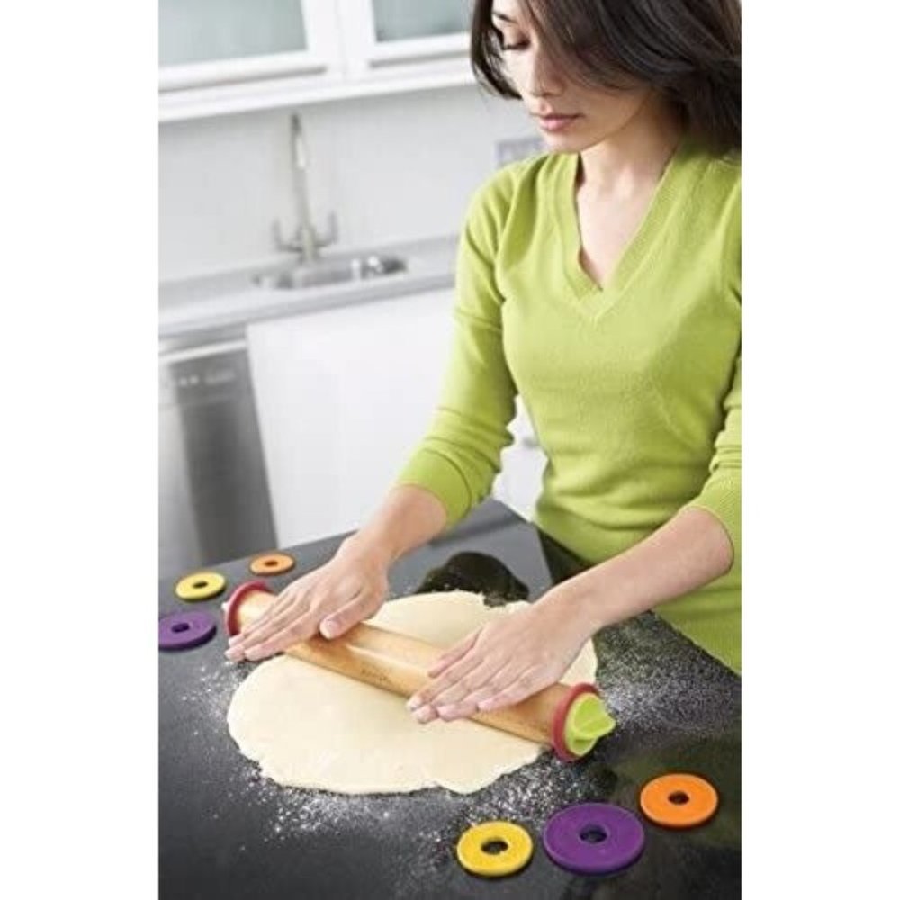 Joseph Joseph 20085 Adjustable Rolling Pin with Removable Rings 13.6"